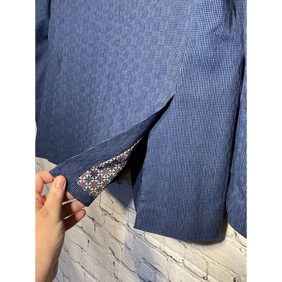 TailorByrd Men's 2 Button Sport Coat Blue Size 44R Fully Lined Stretch Fabric - Picture 8 of 16